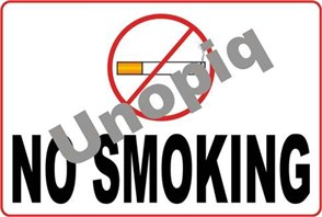 No Smoking workplace sticker signage for indoor smooth surfaces