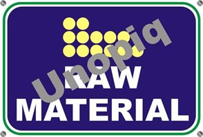 Raw material sticker signage for storage zone identification