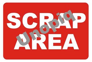 Scrap area sticker signage for waste and scrap material segregation zone marking