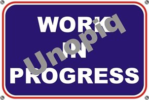 Work in progress sticker signage for WIP material staging and production status marking